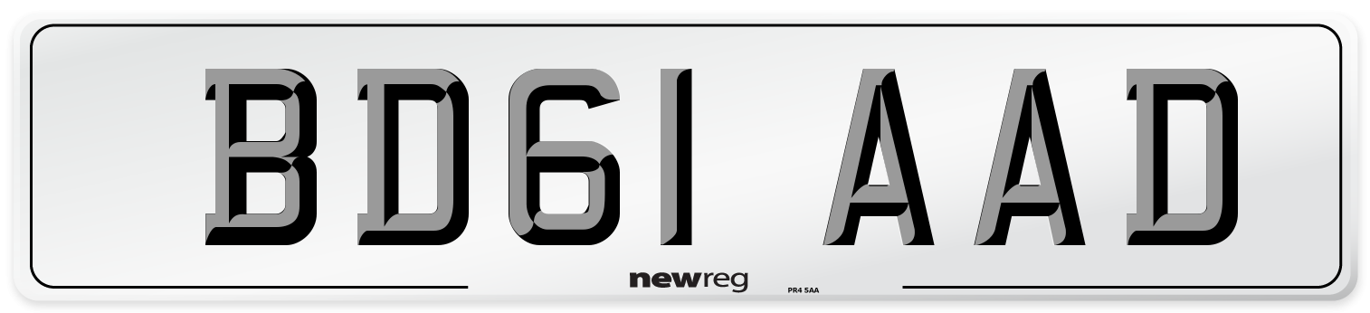BD61 AAD Number Plate from New Reg